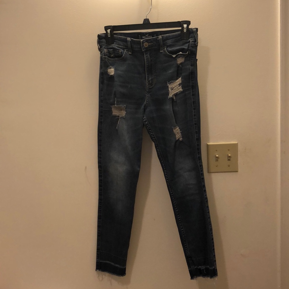 High rise super skinny cropped jeans